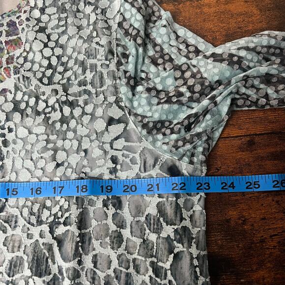 Ali Miles Artsy Lagenlook Tunic Top XL Layered Ruffle Hem Art-to-Wear XL Boho - Picture 9 of 12